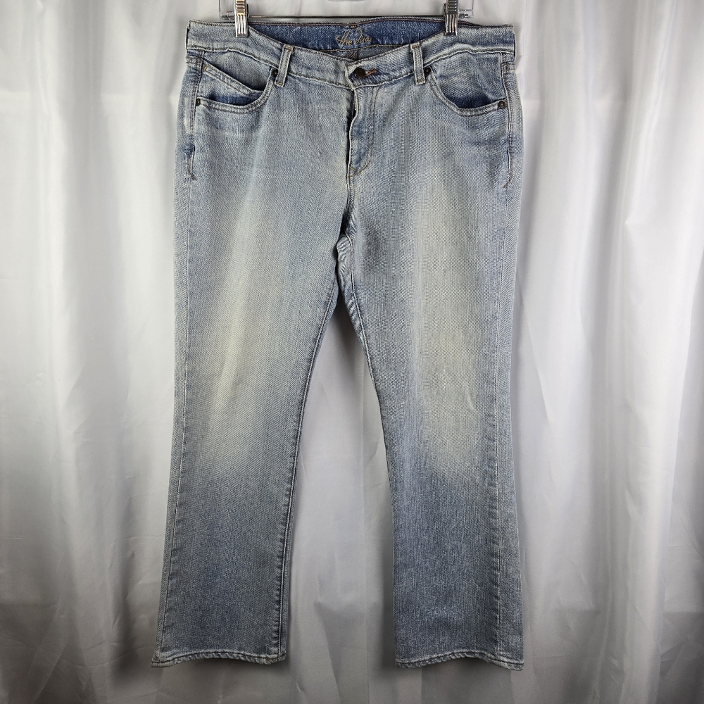 Old Navy The Diva Bootcut Stretch Light Wash Denim Jeans Womens Size 14 Short